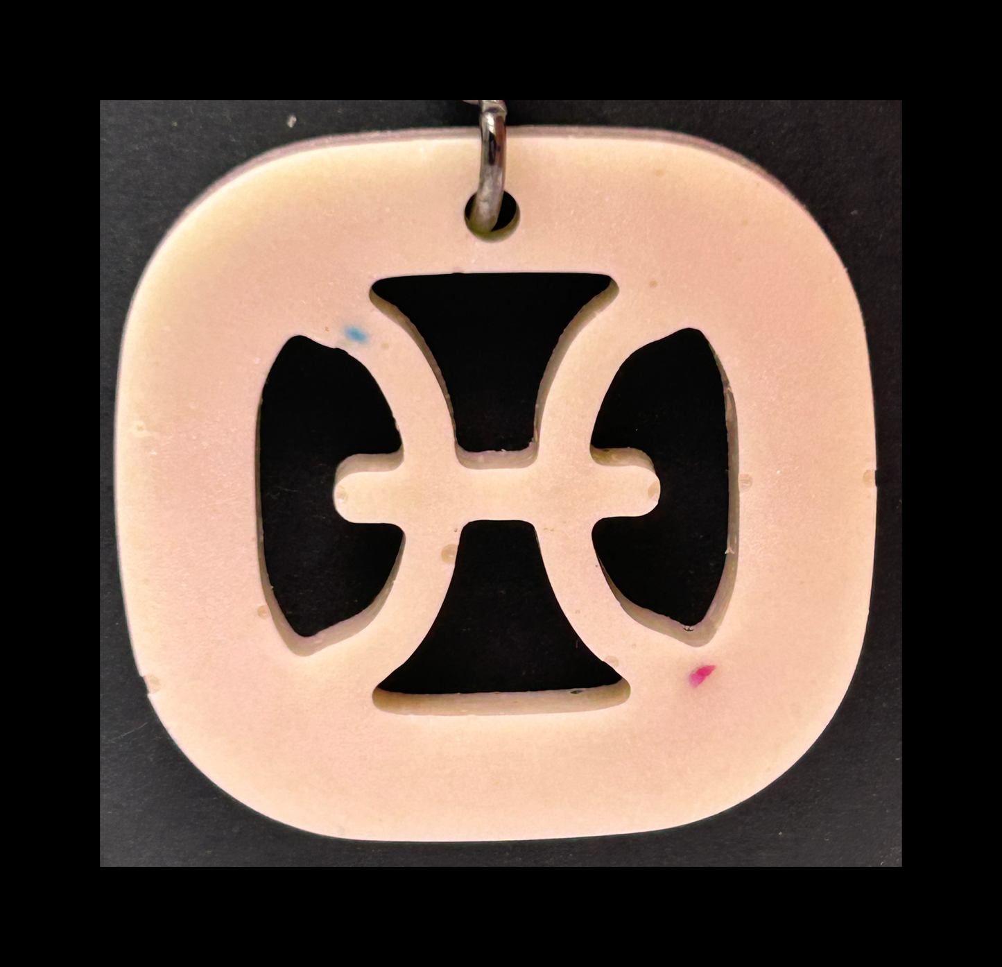 Ghost black resin zodiac keychains