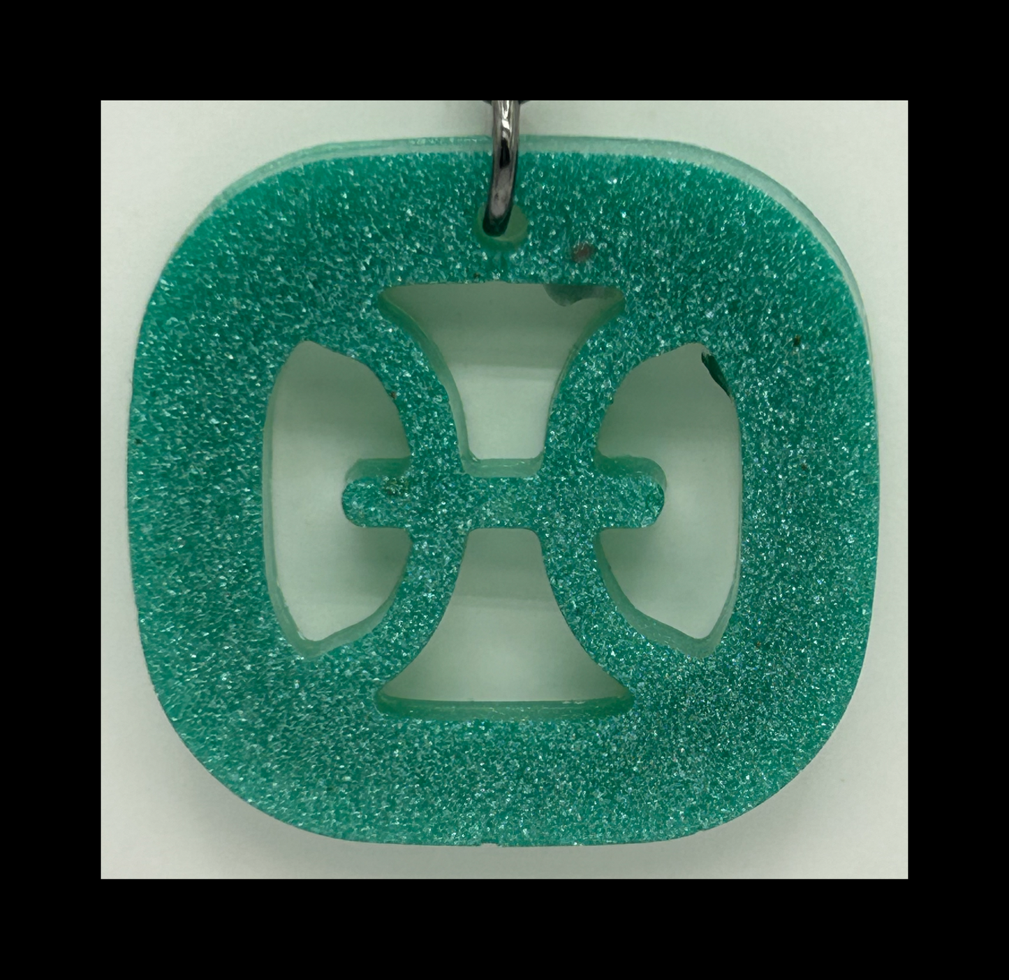 Green coral reef resin zodiac Keychains