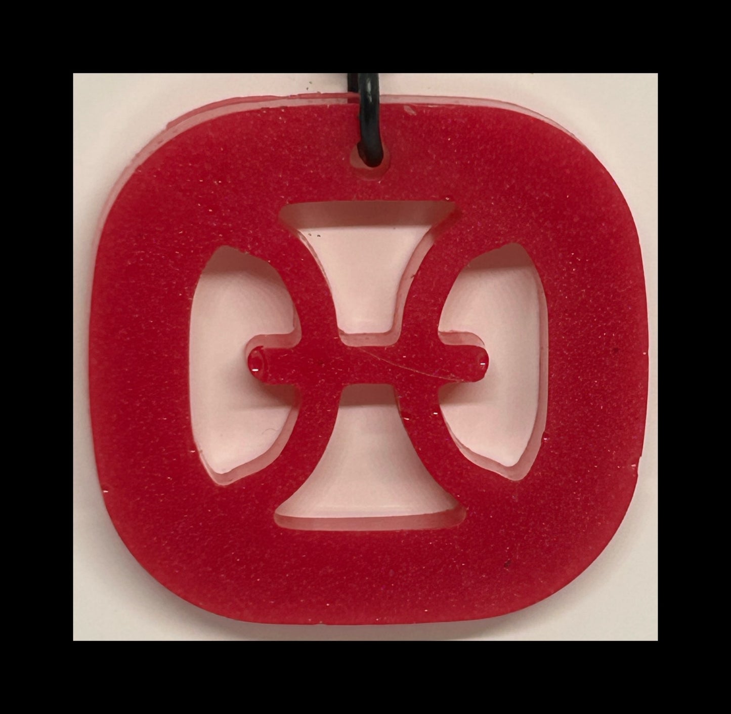 Rose red resin zodiac Keychains
