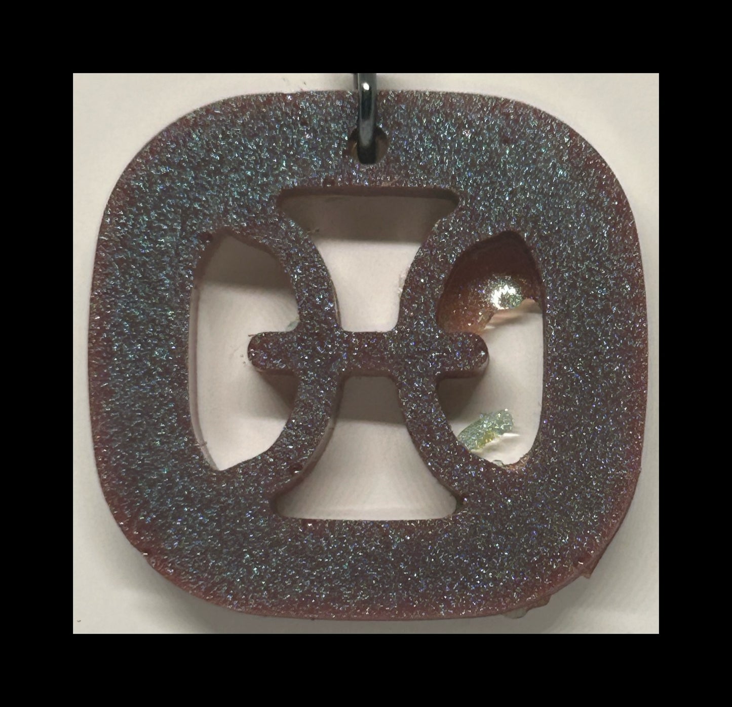 Oxblood resin zodiac Keychains
