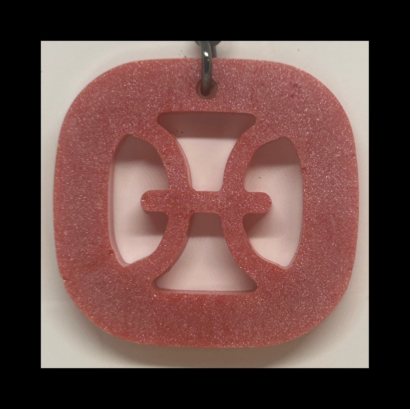 Apricot resin zodiac Keychains