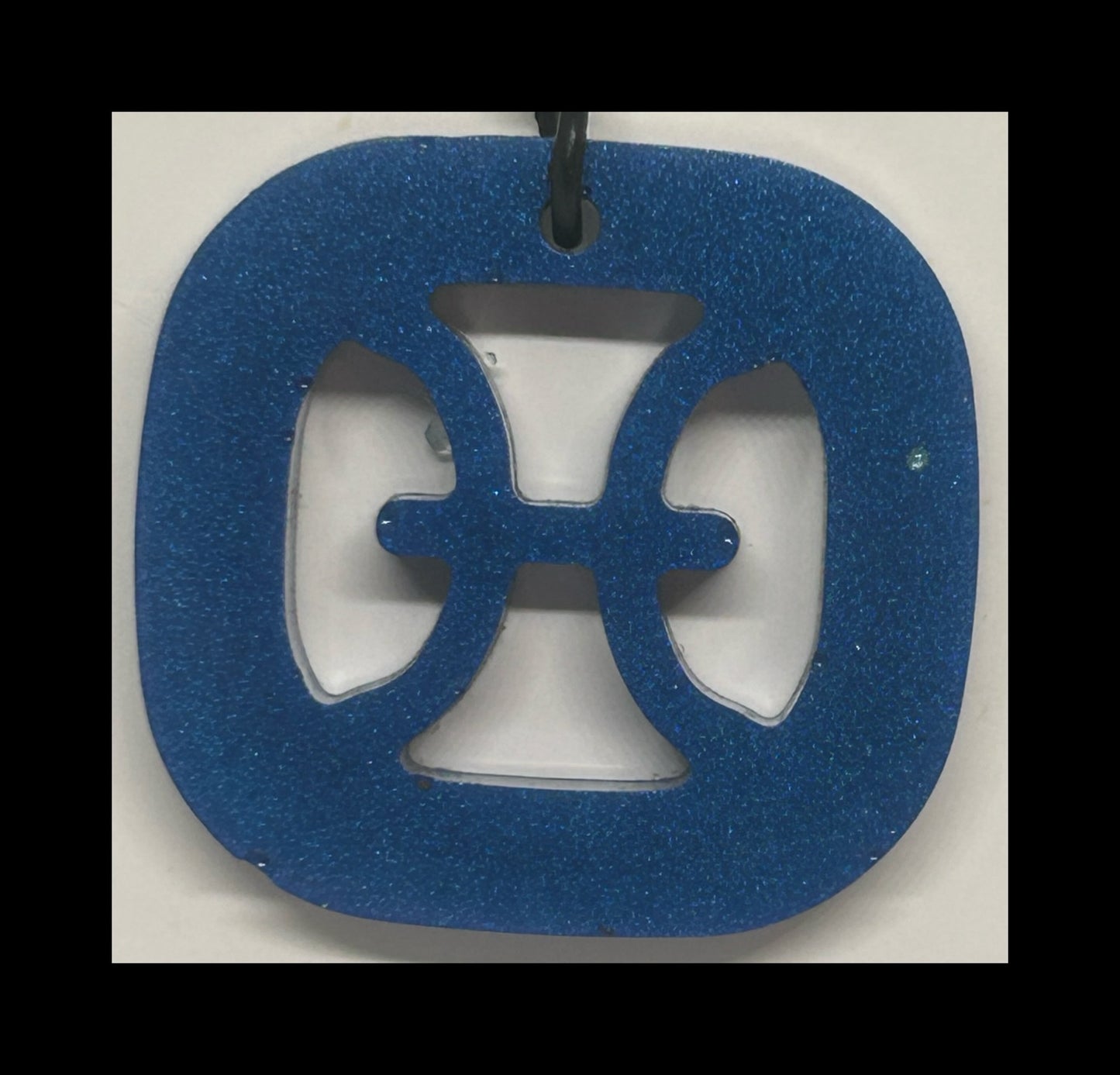 Denim resin zodiac Keychains