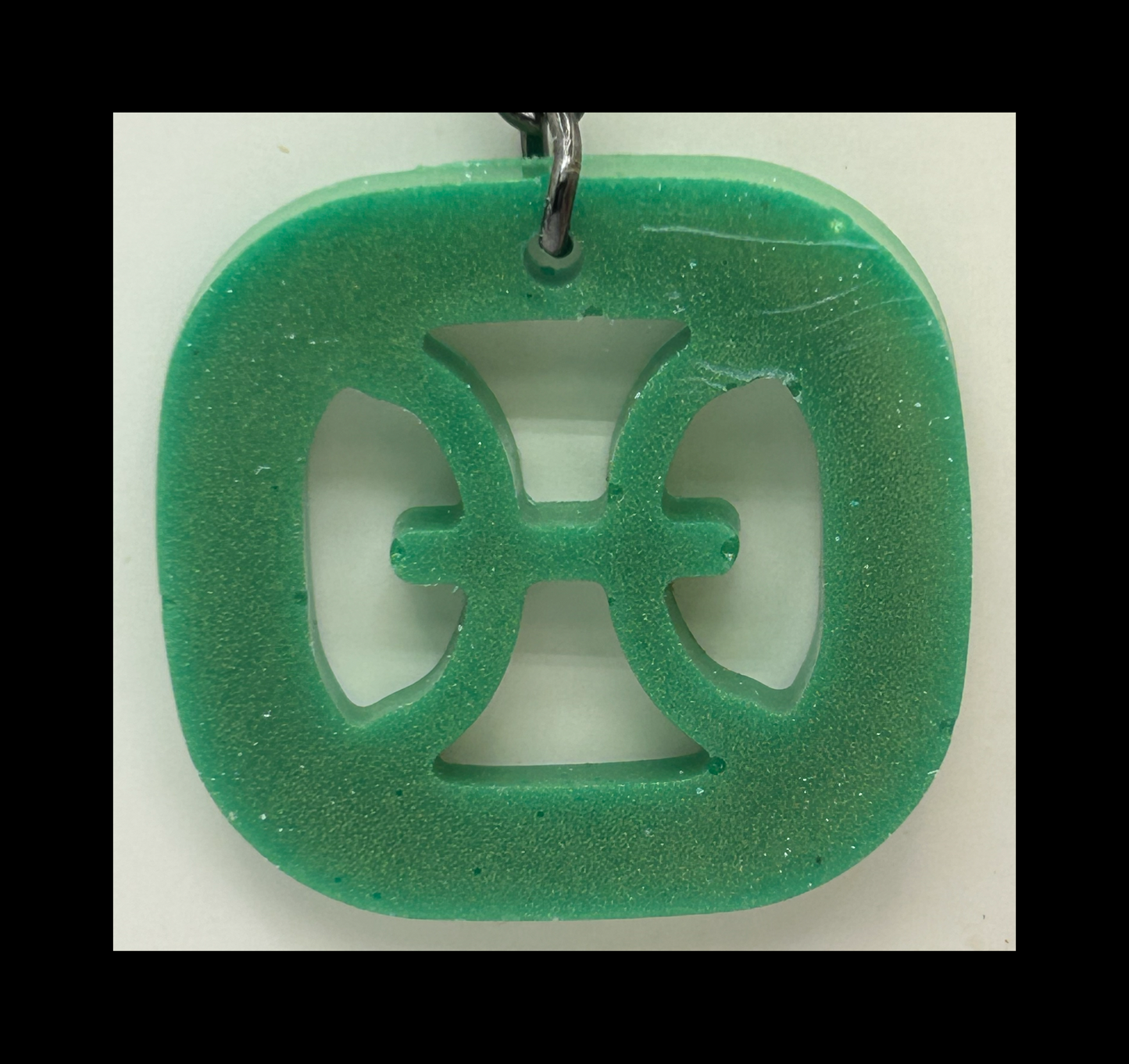 Moss resin zodiac Keychains