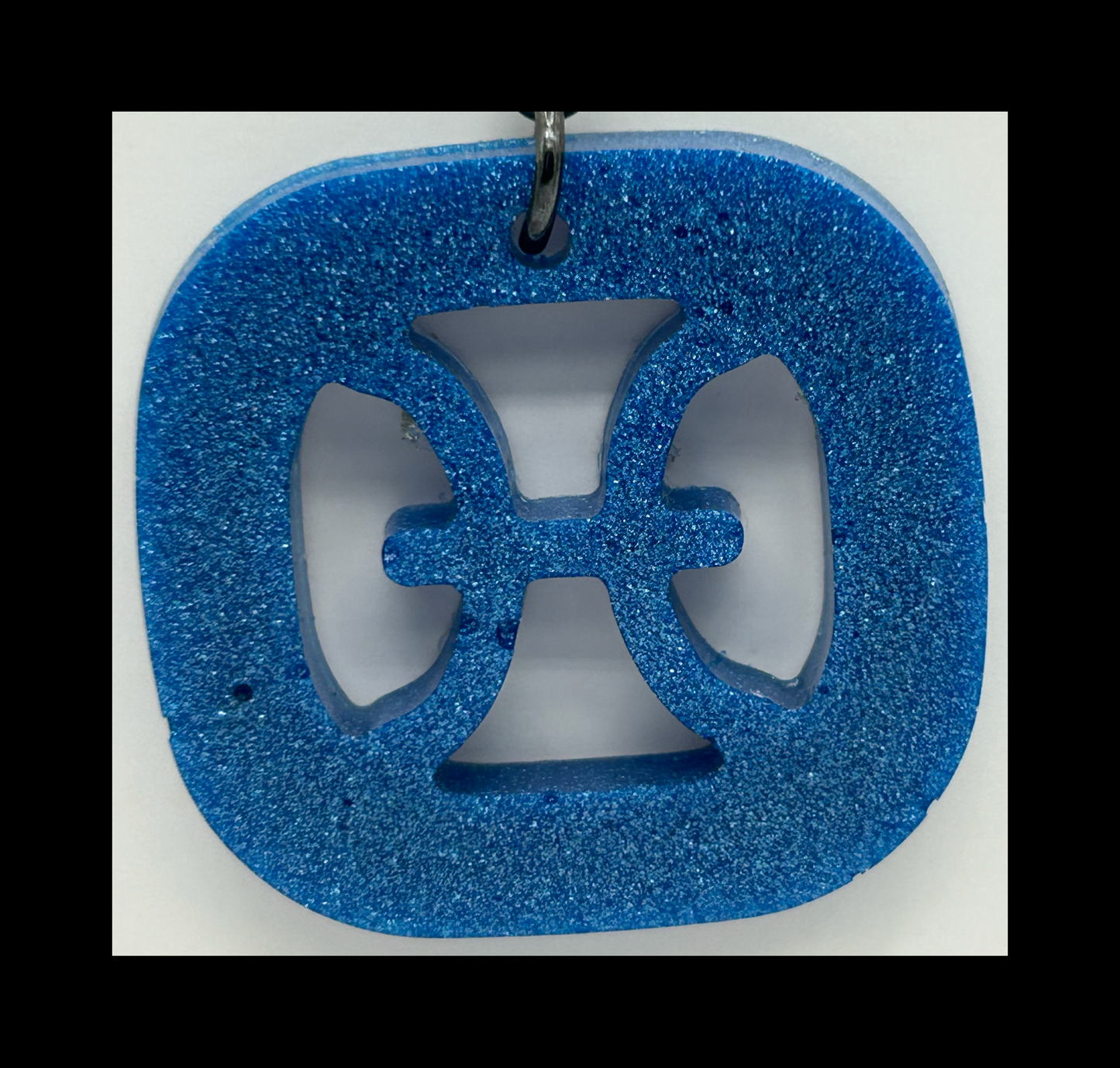 Cracked ice resin zodiac keychains