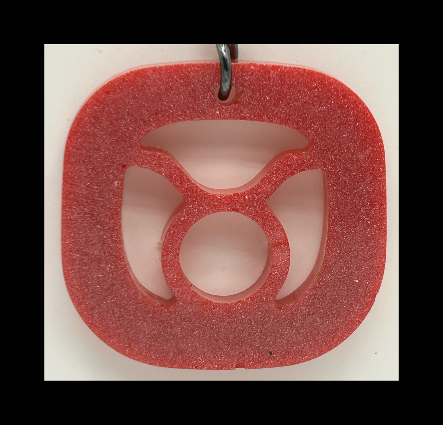 Red cherry resin zodiac keychains