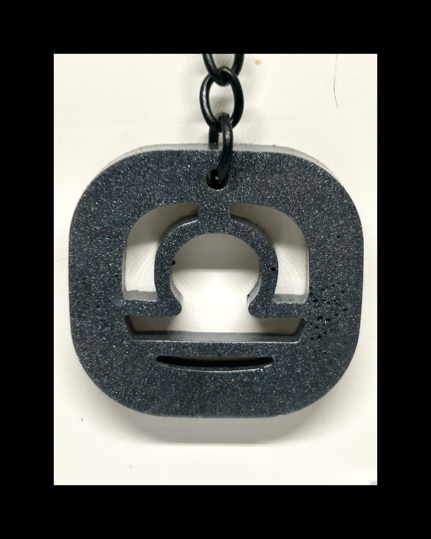Iron dust resin zodiac Keychains