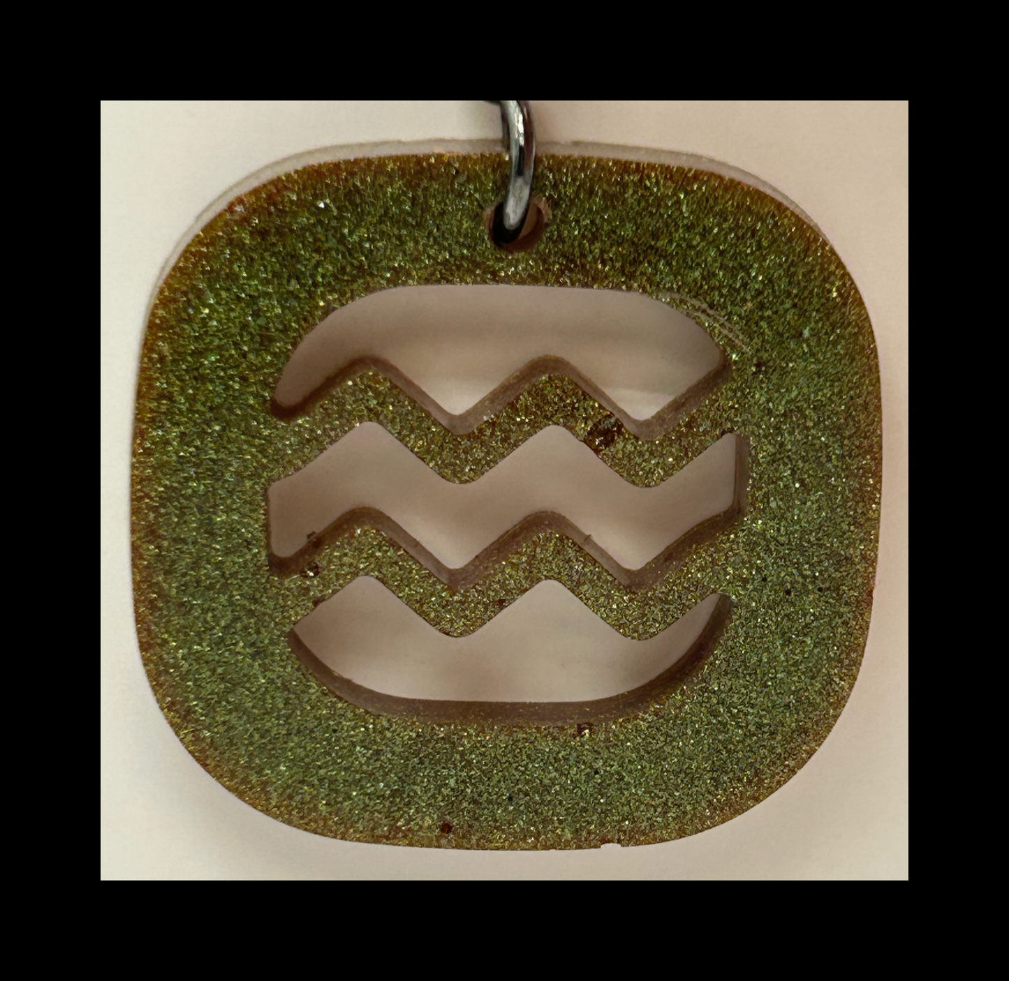 Ancient gold resin zodiac keychains