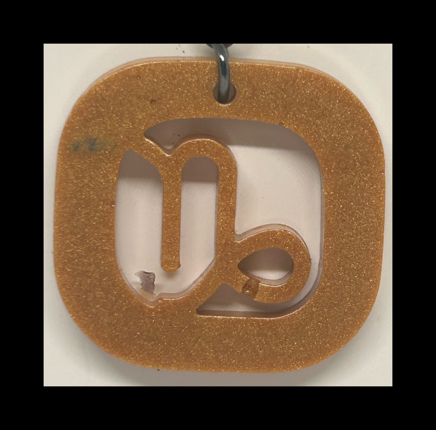 Sandstone resin zodiac keychains