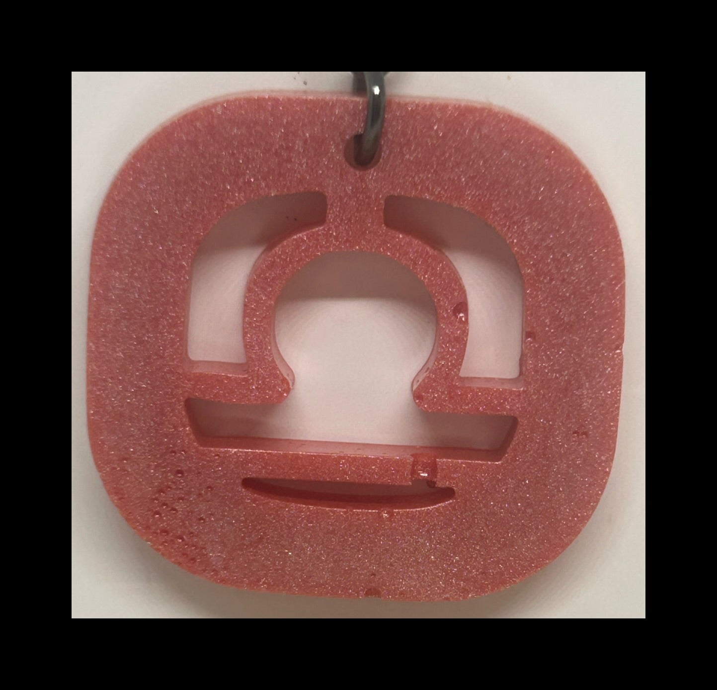 Apricot resin zodiac Keychains