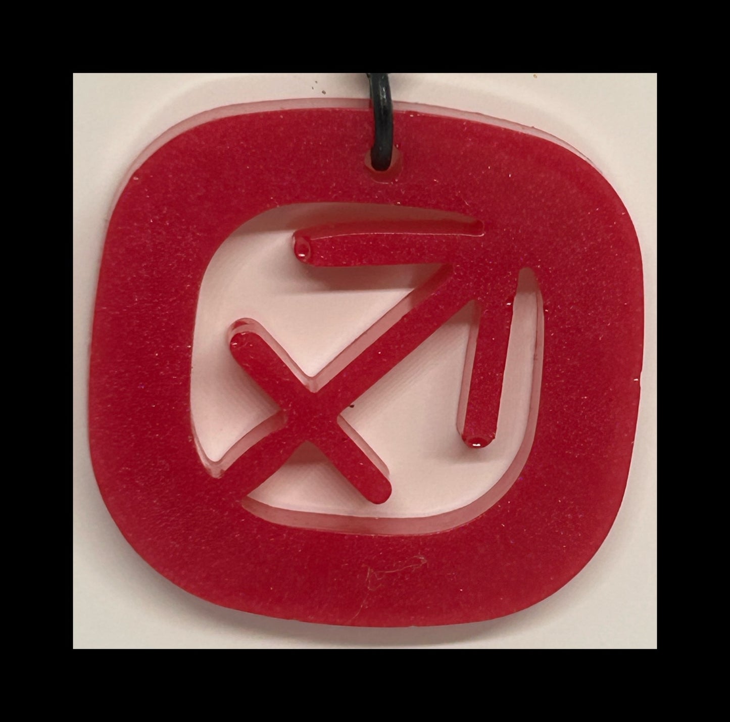 Rose red resin zodiac Keychains