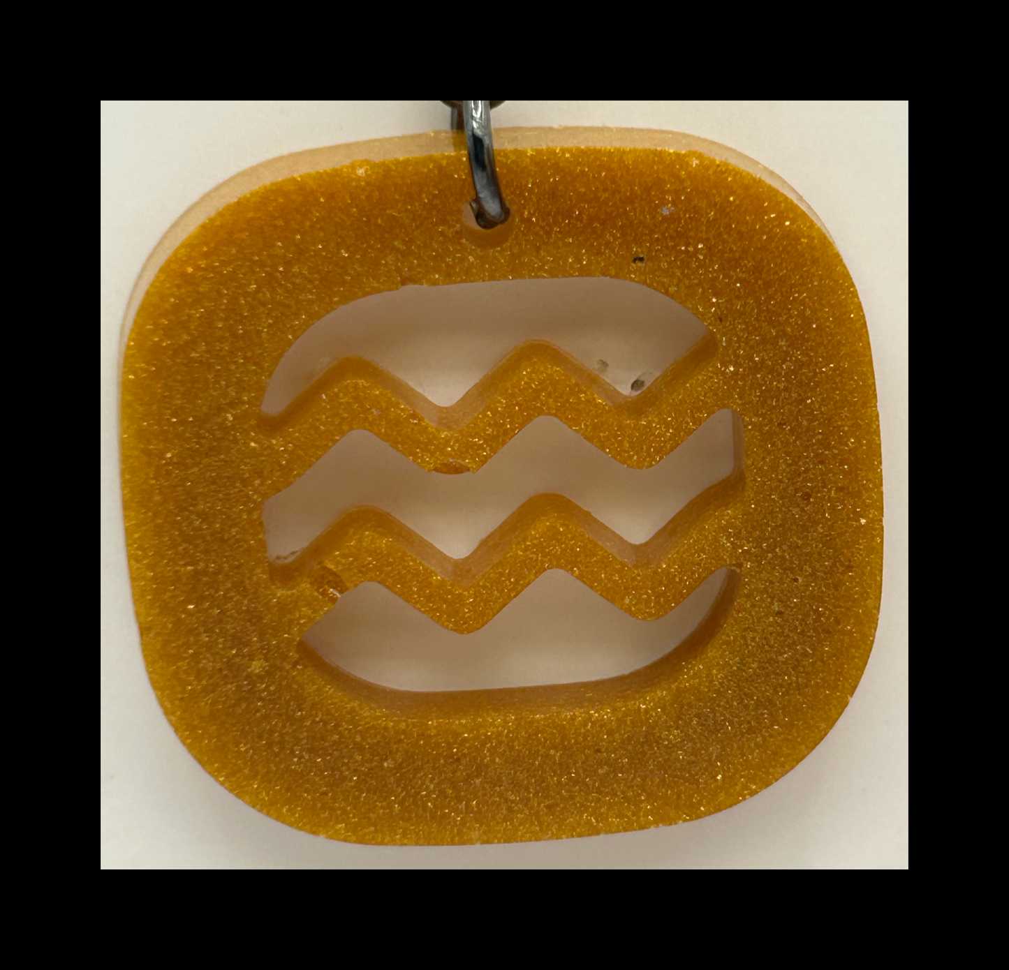 Ancient mirror resin zodiac keychains