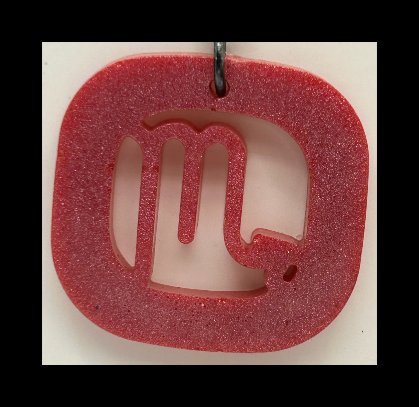 Red cherry resin zodiac keychains