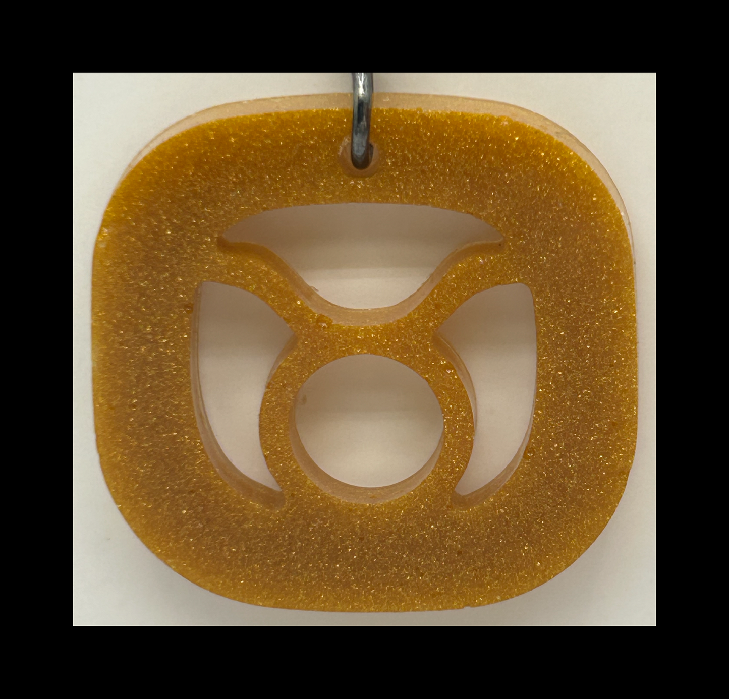 Ancient mirror resin zodiac keychains