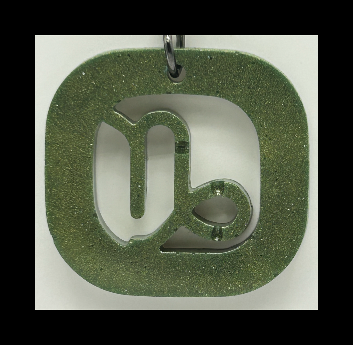 Basil resin zodiac Keychains