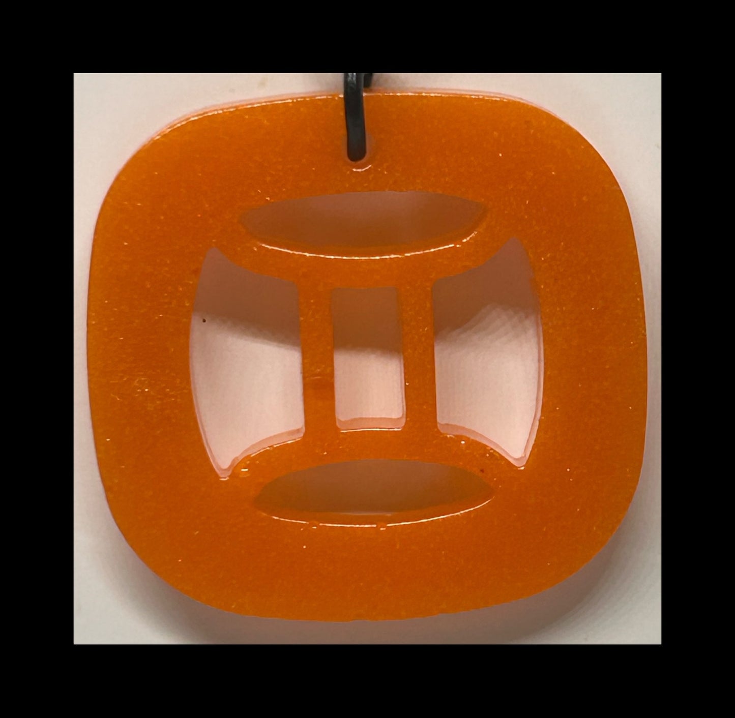 Flame resin zodiac Keychains