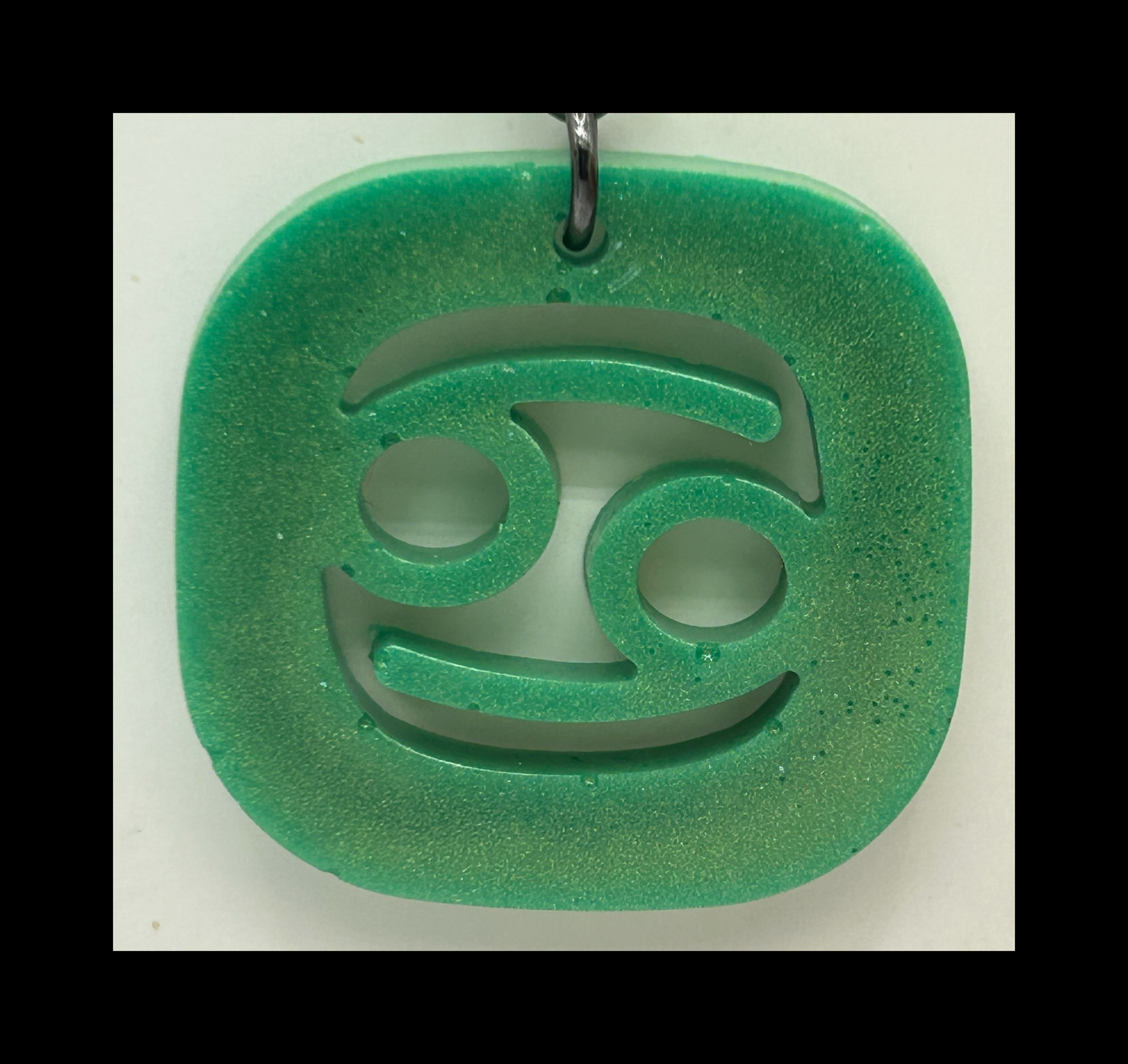 Moss resin zodiac Keychains