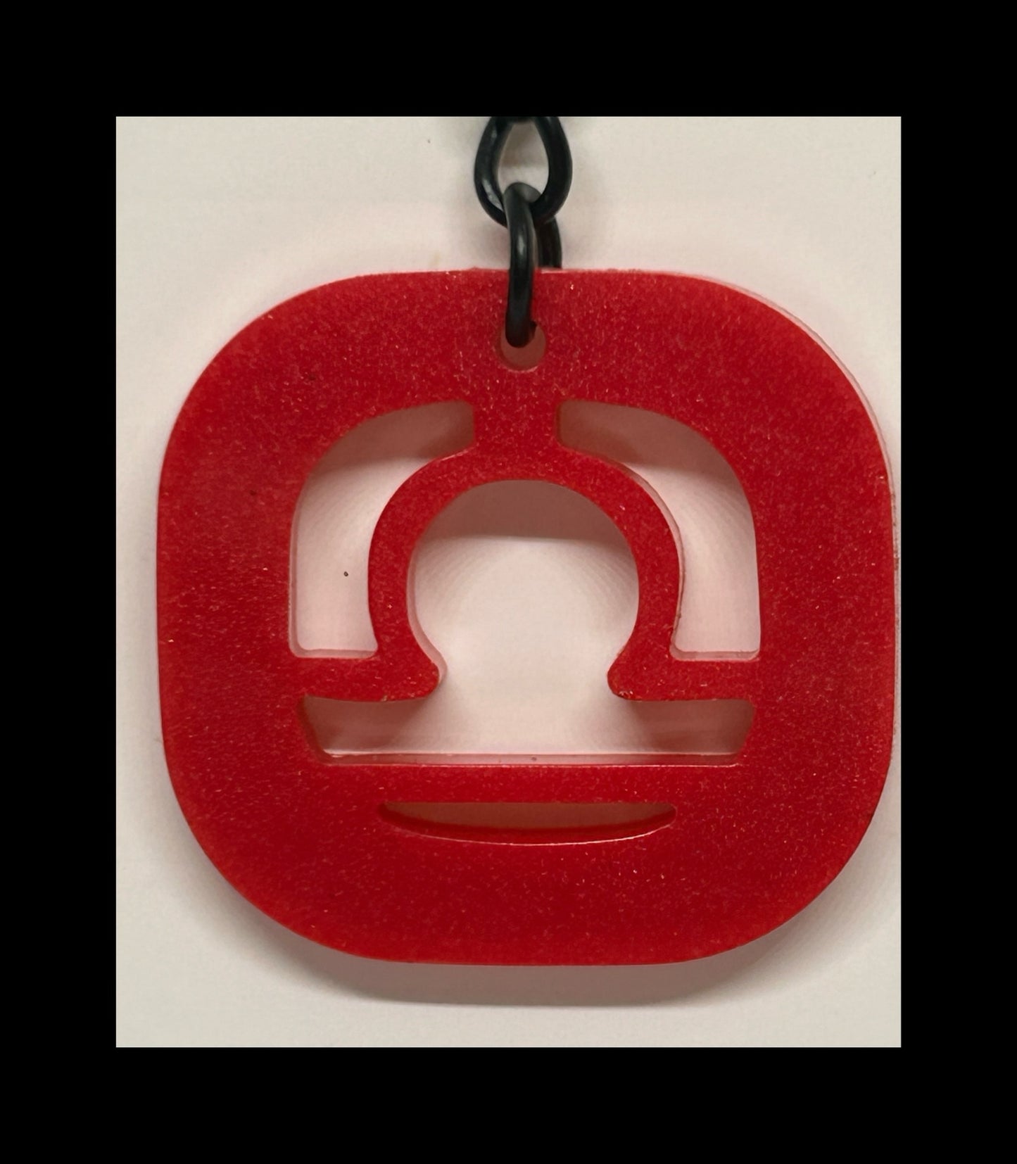 Deep crimson resin zodiac Keychains