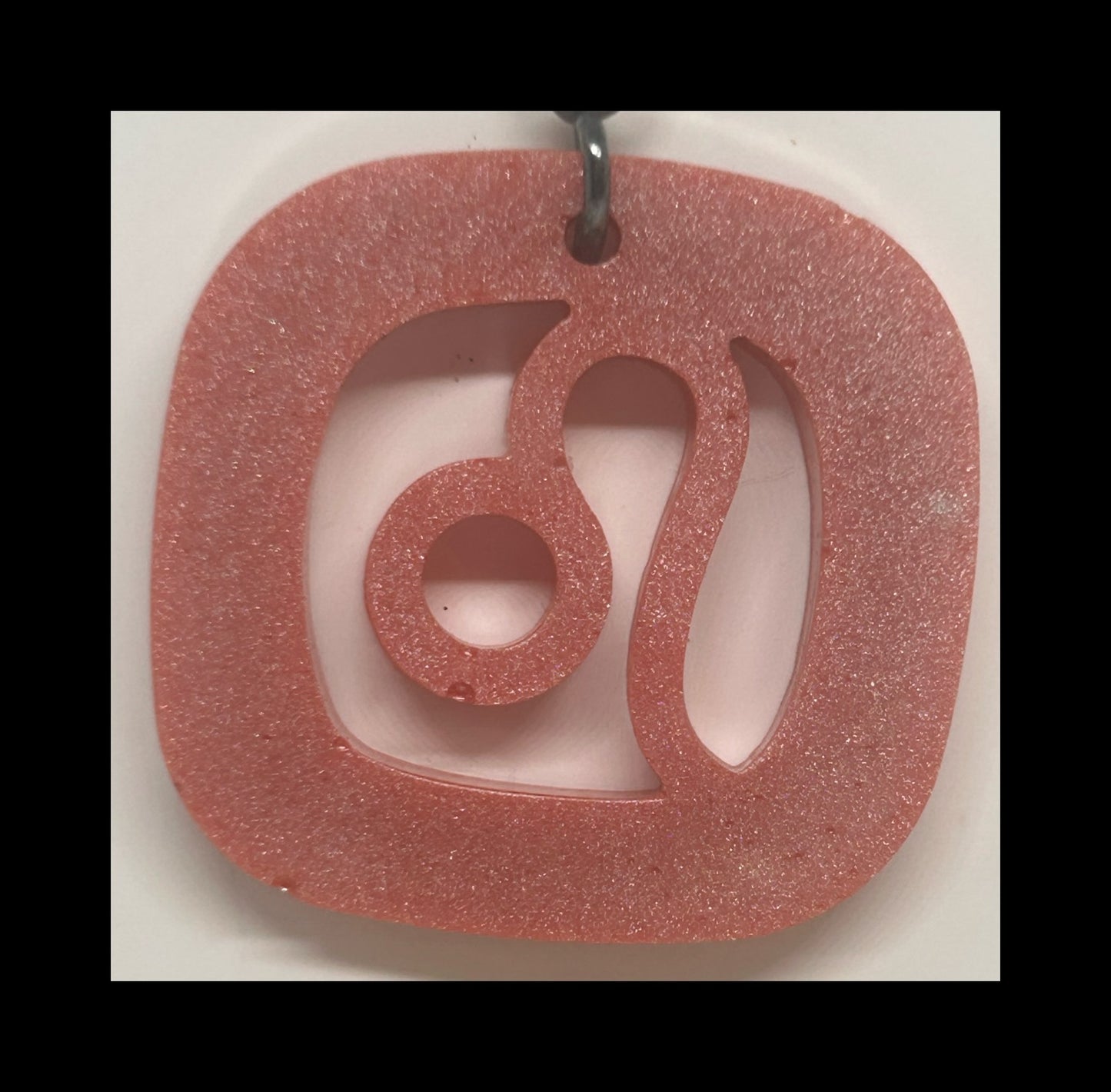 Apricot resin zodiac Keychains