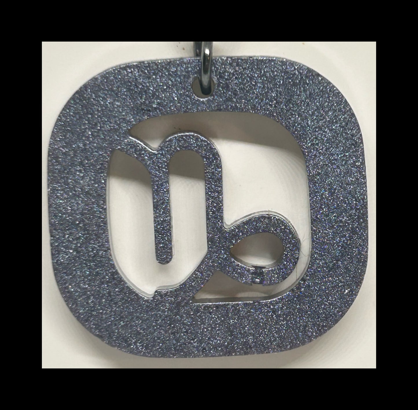 Mauve resin zodiac Keychains