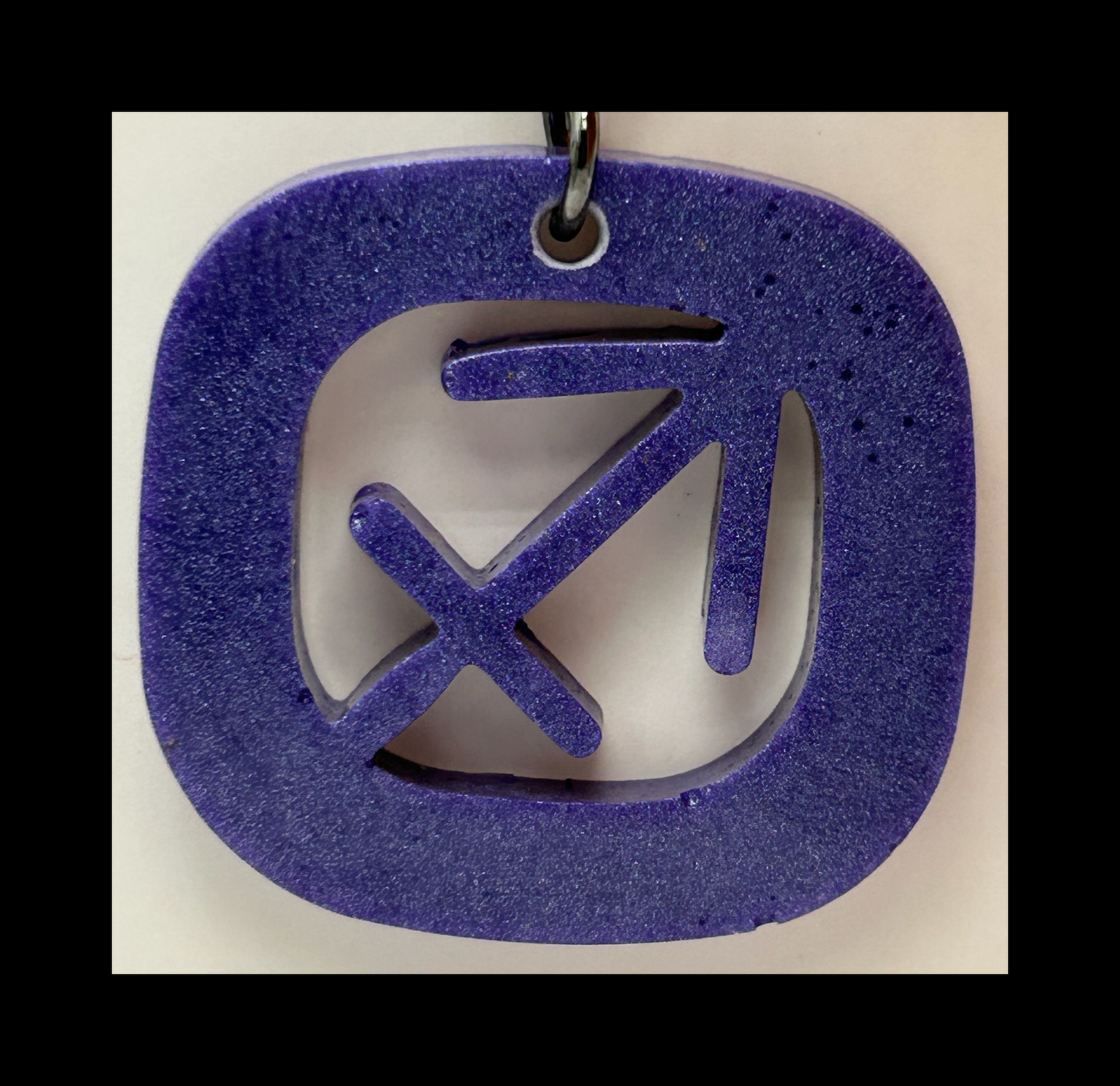 Aubergine resin zodiac keychains