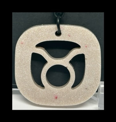 Pearl resin zodiac keychains