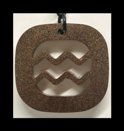 Coffee bean resin zodiac Keychains