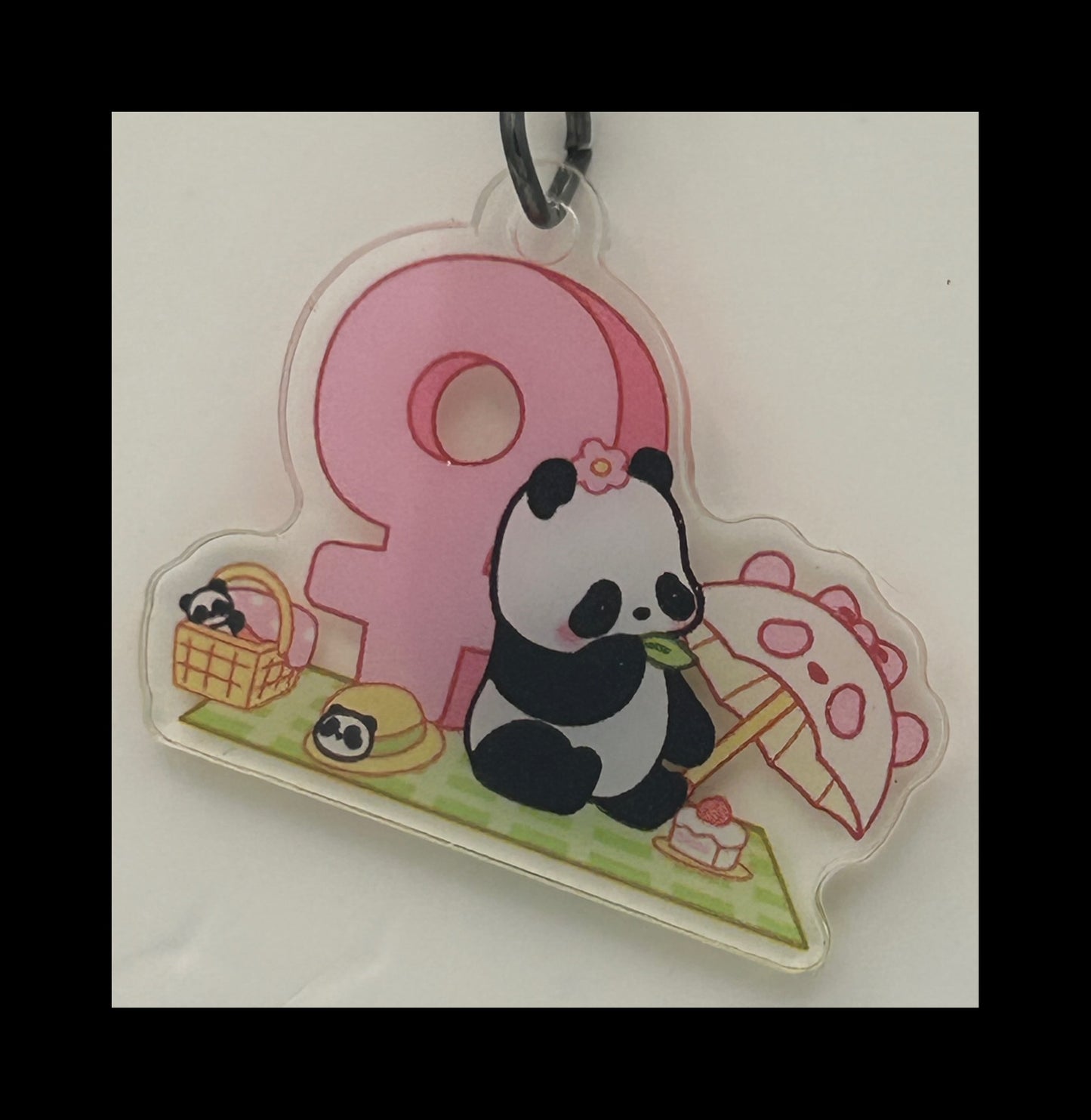 Acrylic panda keychains