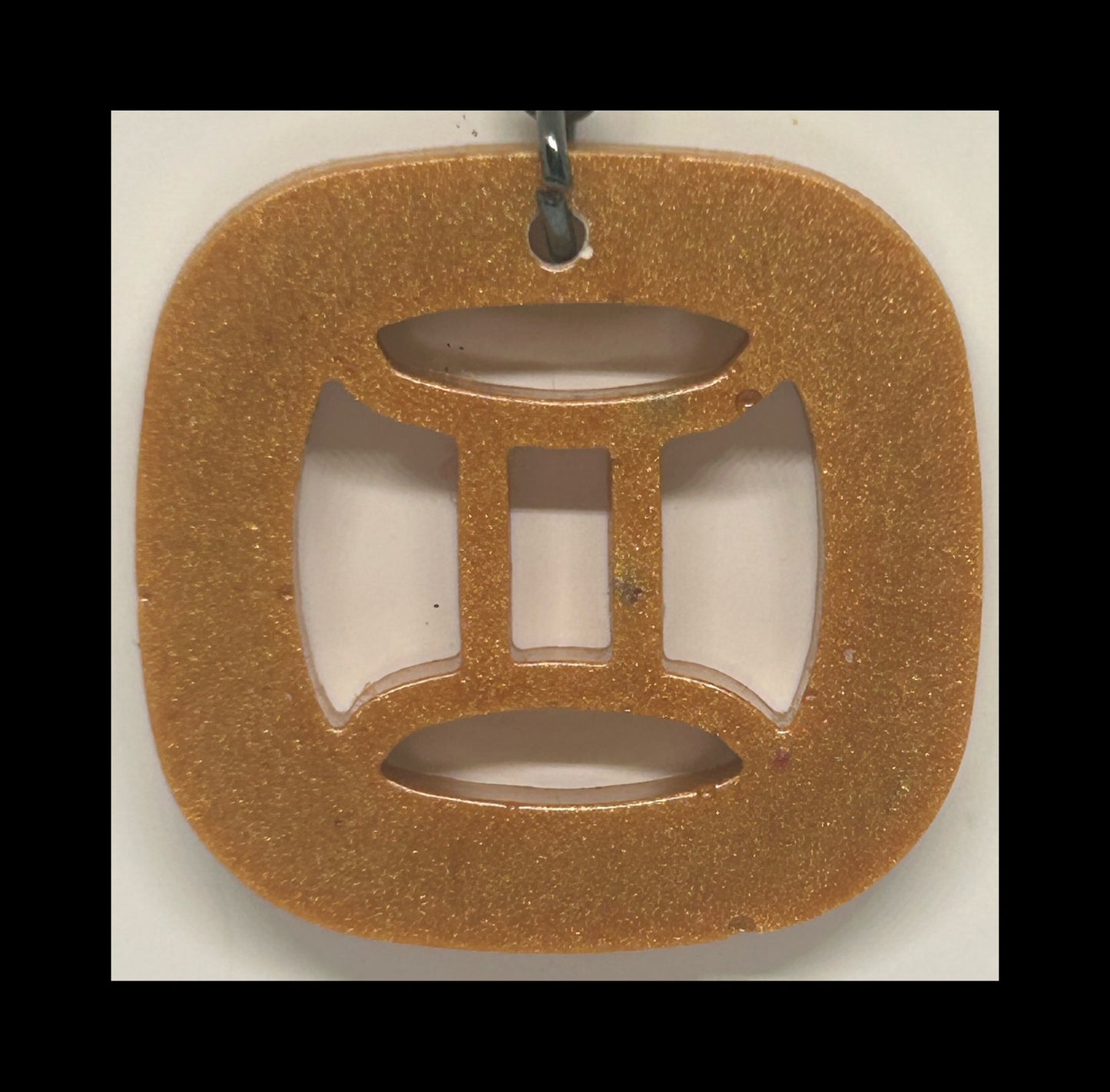 Sandstone resin zodiac keychains