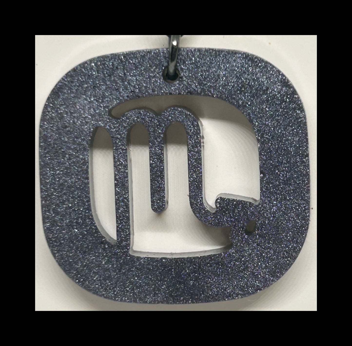Mauve resin zodiac Keychains
