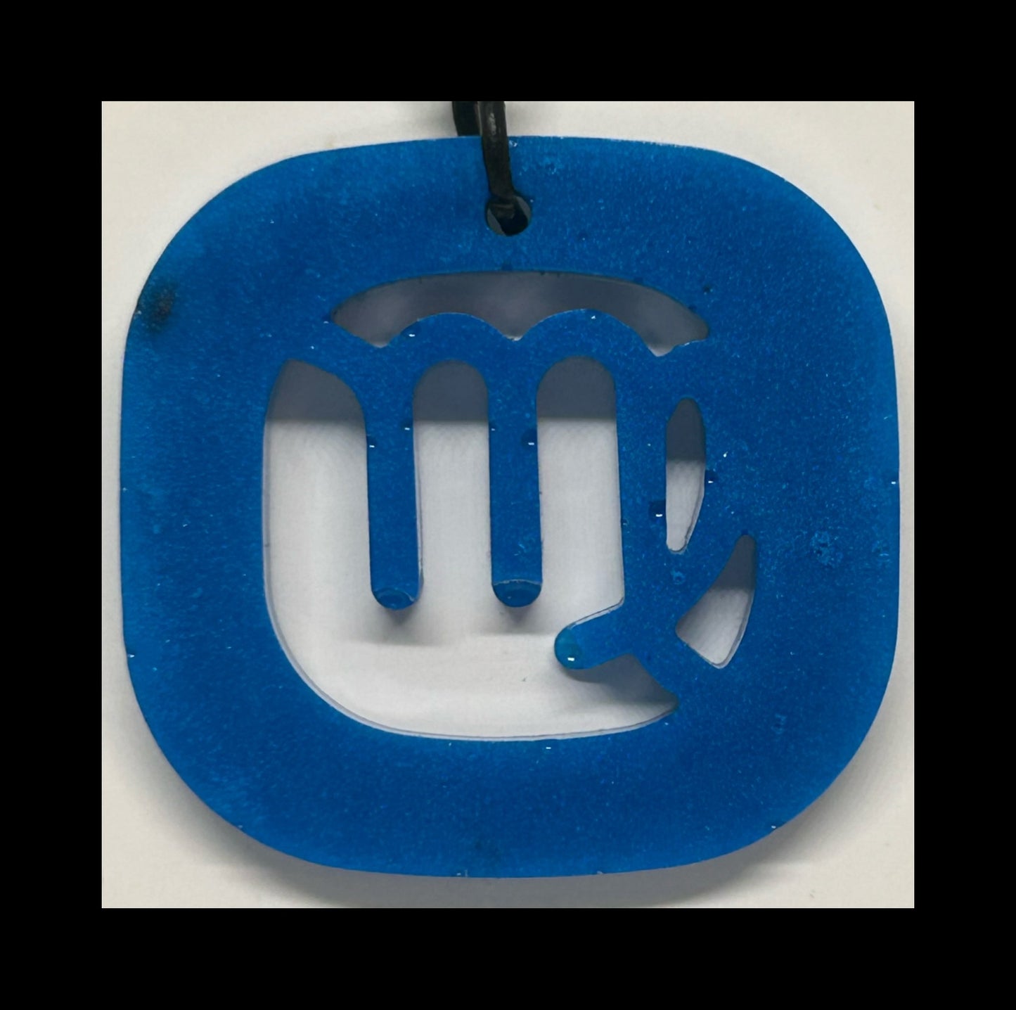 Cornflower resin zodiac Keychains