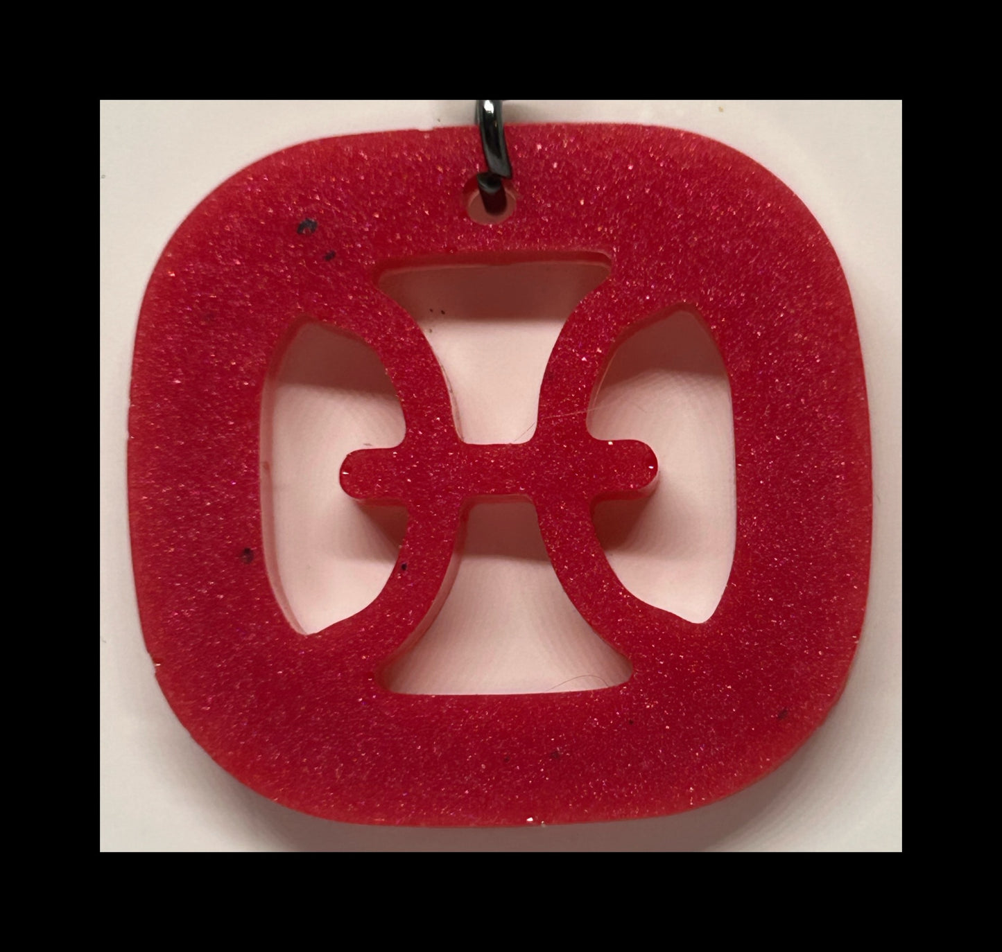 Amaranth resin zodiac keychains
