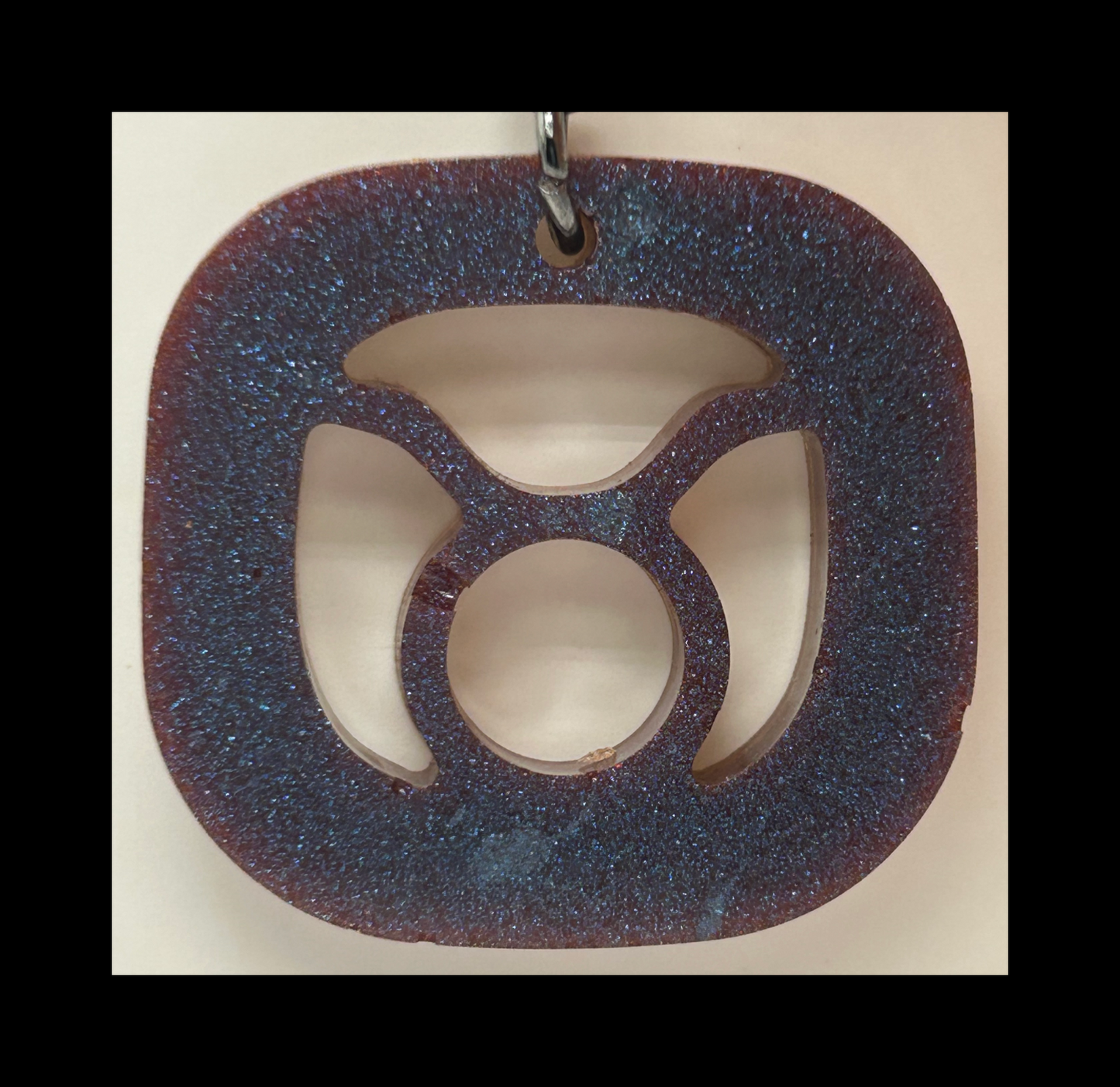 Aurora borealis resin zodiac keychains