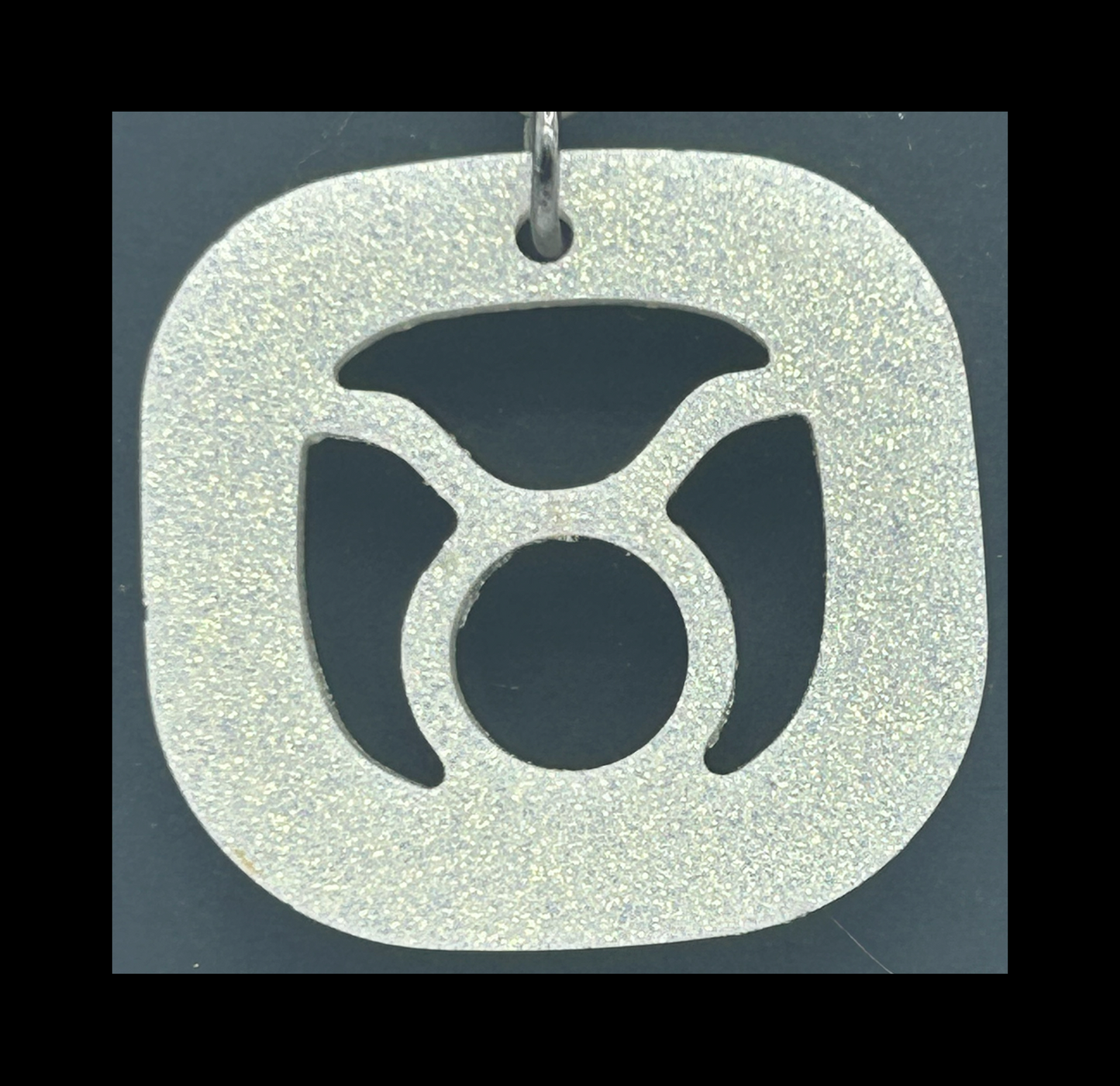 Ocean storm blue resin zodiac Keychains