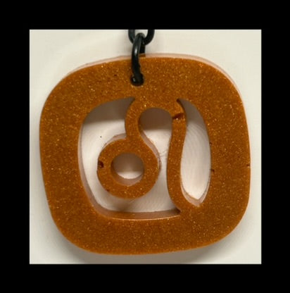Royal gold resin zodiac keychains