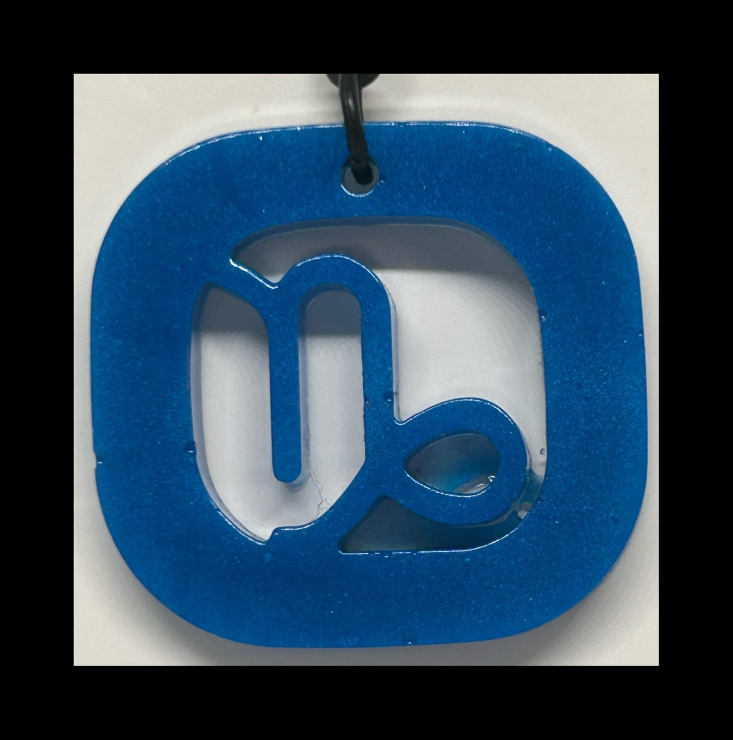 Cornflower resin zodiac Keychains