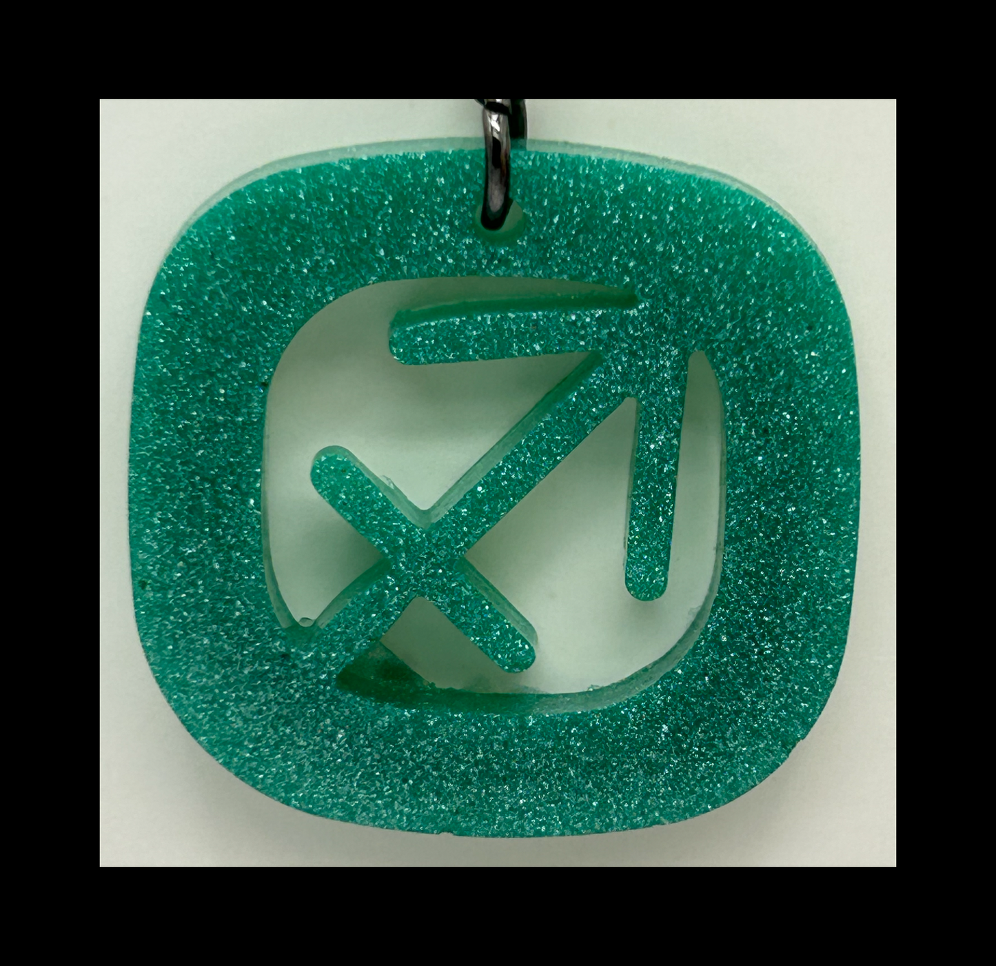 Green coral reef resin zodiac Keychains