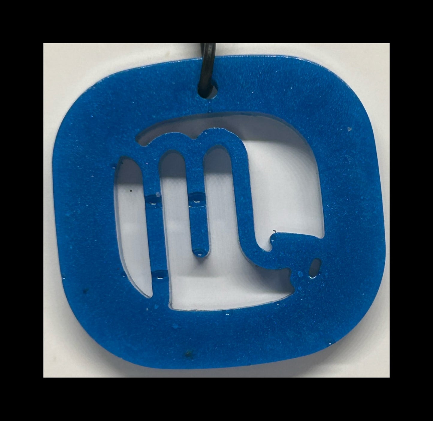 Cornflower resin zodiac Keychains