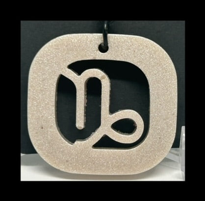 Pearl resin zodiac keychains