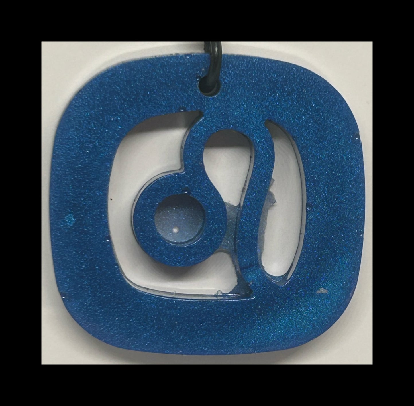 Denim resin zodiac Keychains