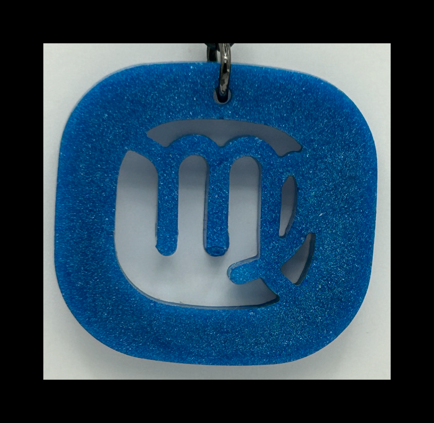 Sparkling crystal resin zodiac keychains