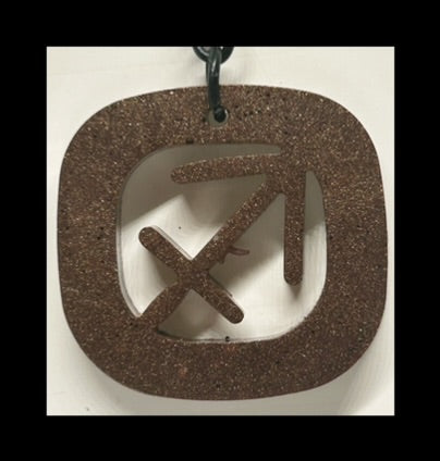 Coffee bean resin zodiac Keychains