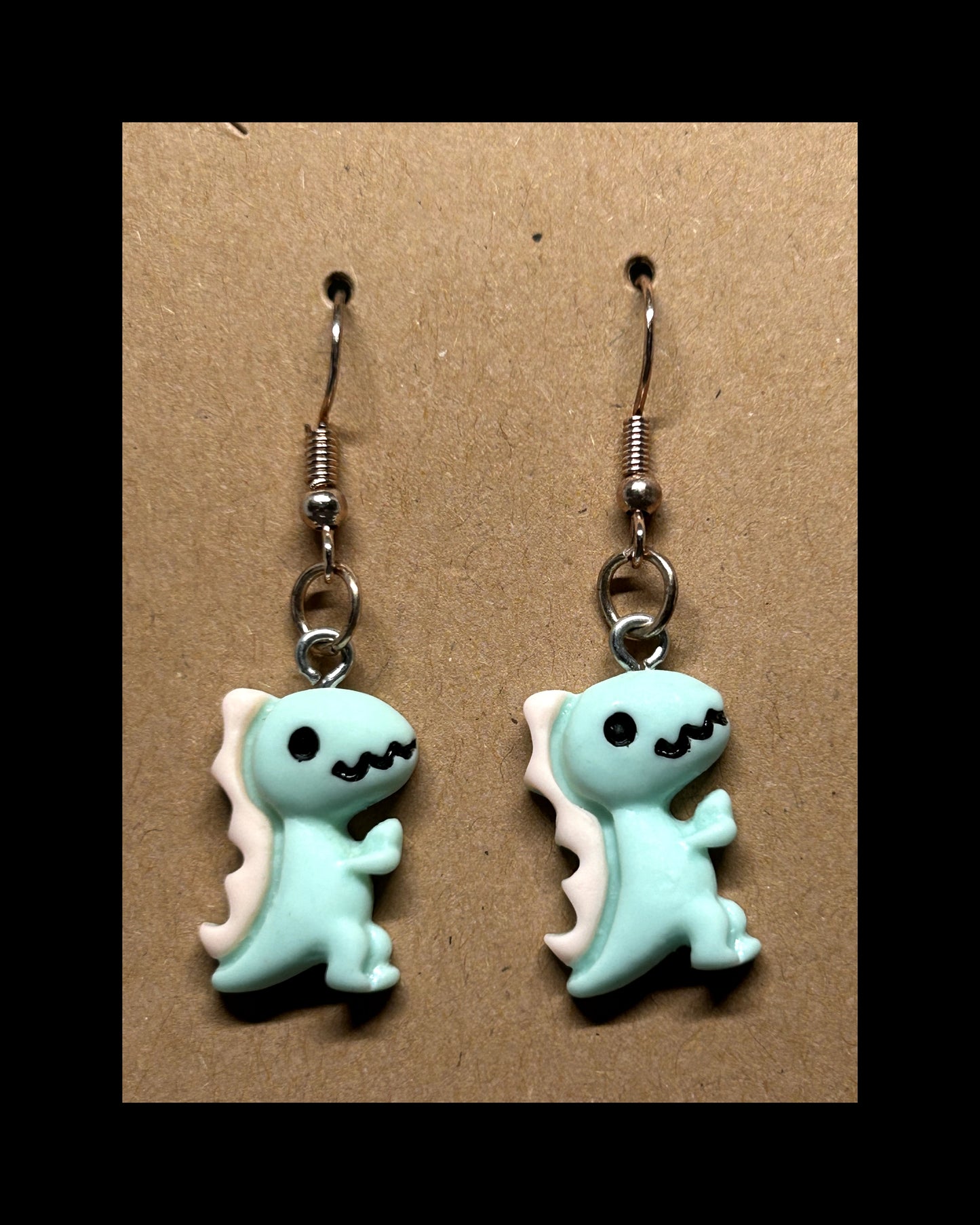 Dino dangle earrings