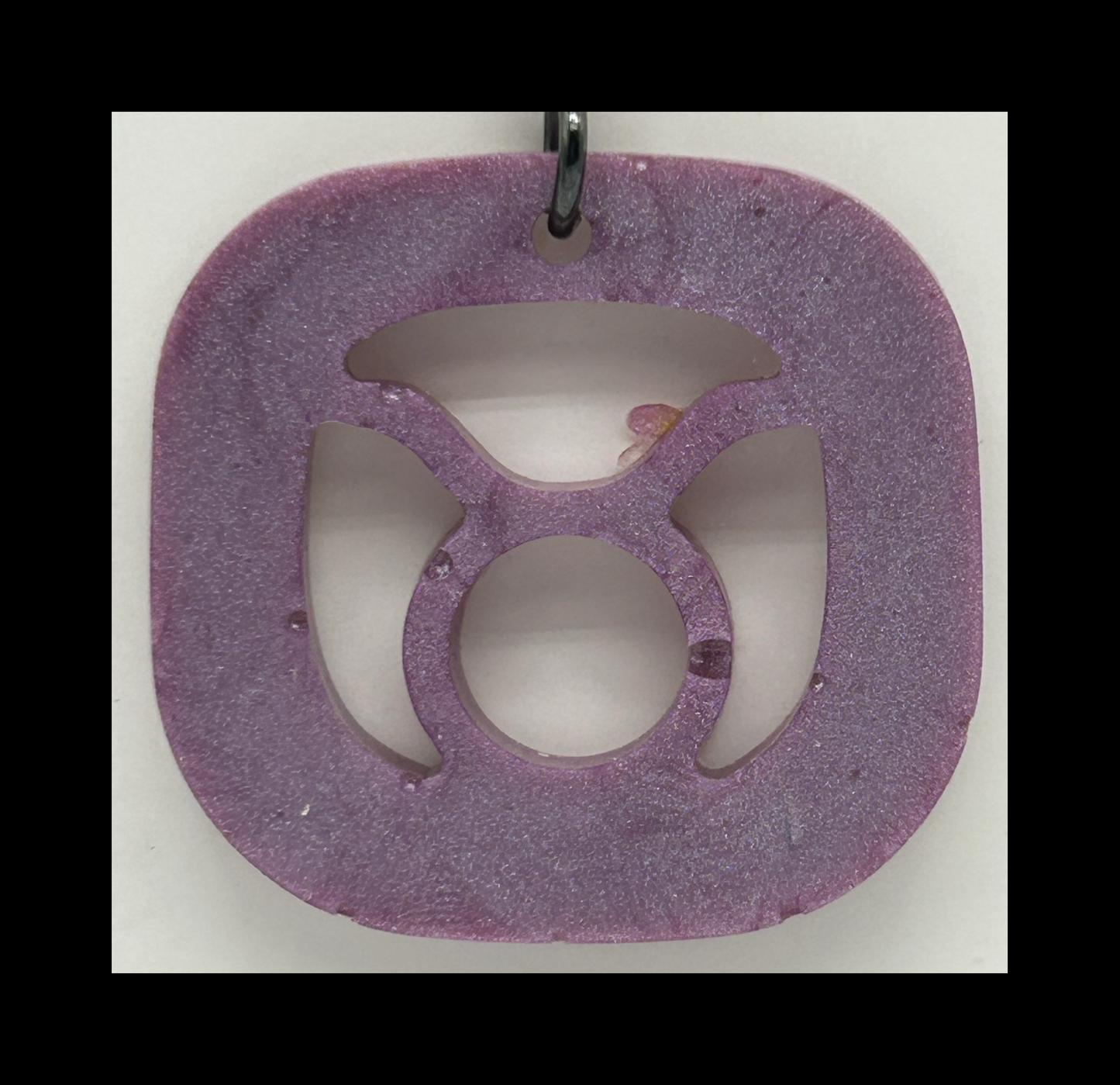 Light plum resin zodiac Keychains