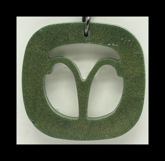 Basil resin zodiac Keychains