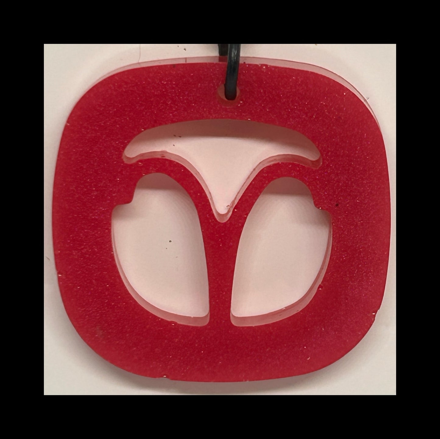 Rose red resin zodiac Keychains