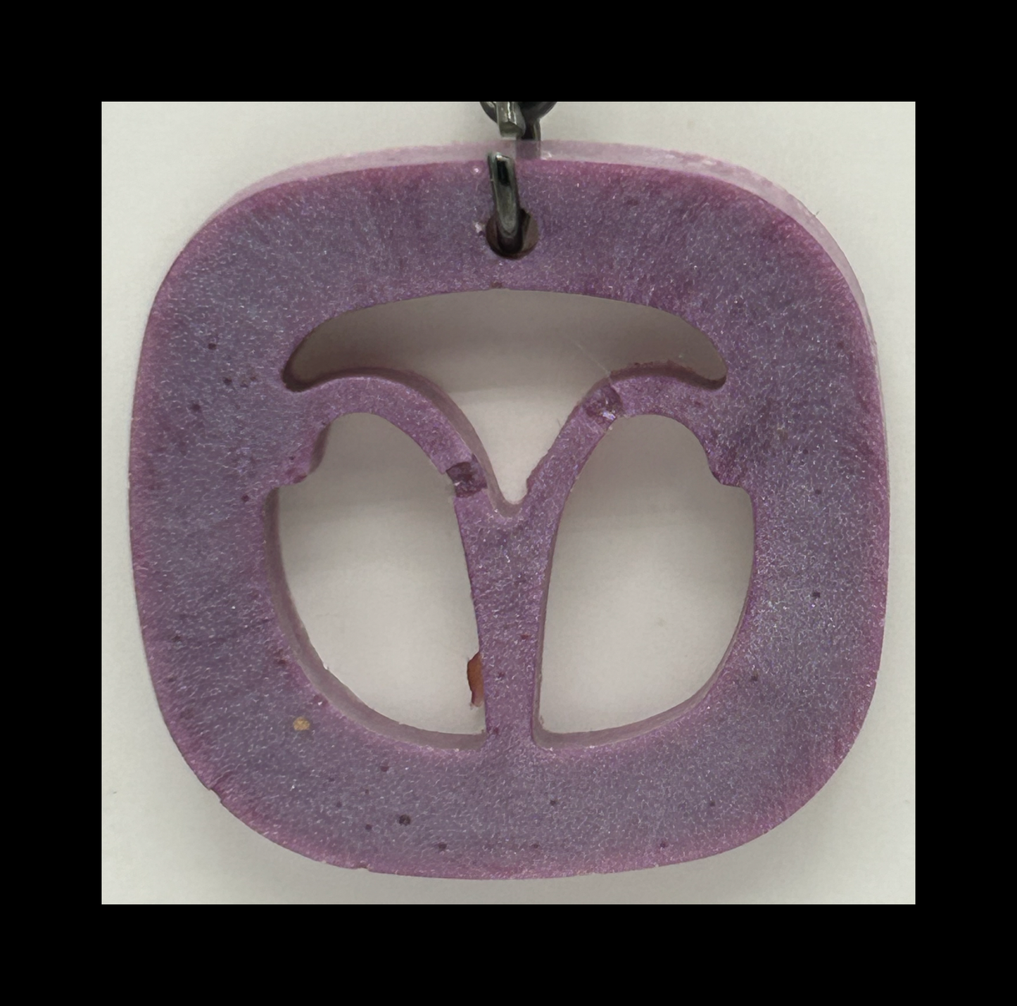 Light plum resin zodiac Keychains