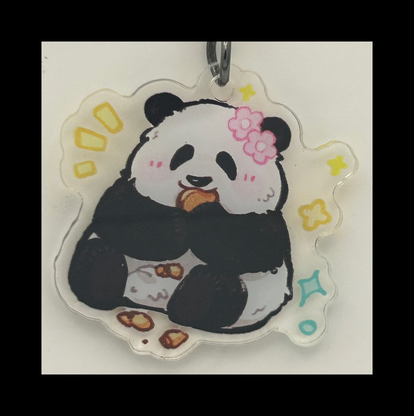 Acrylic panda keychains