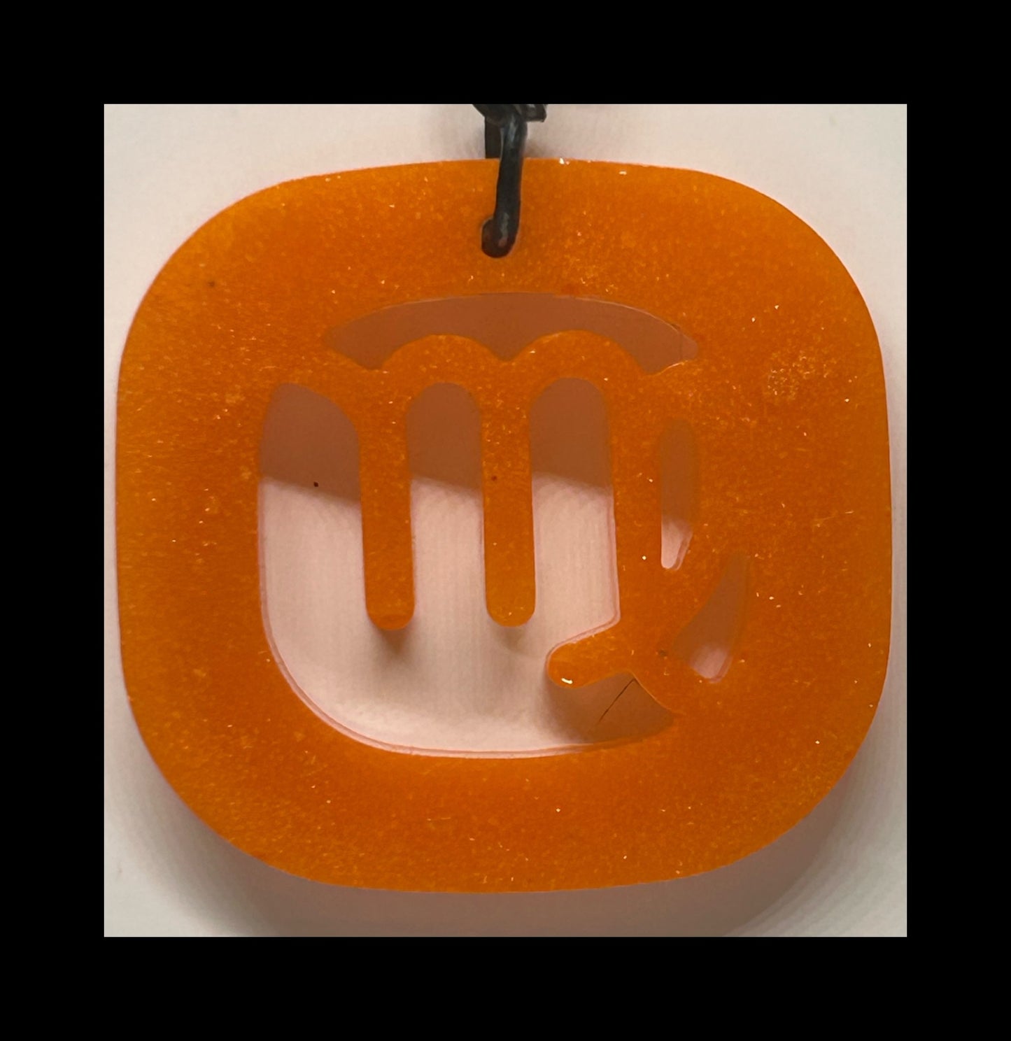 Flame resin zodiac Keychains