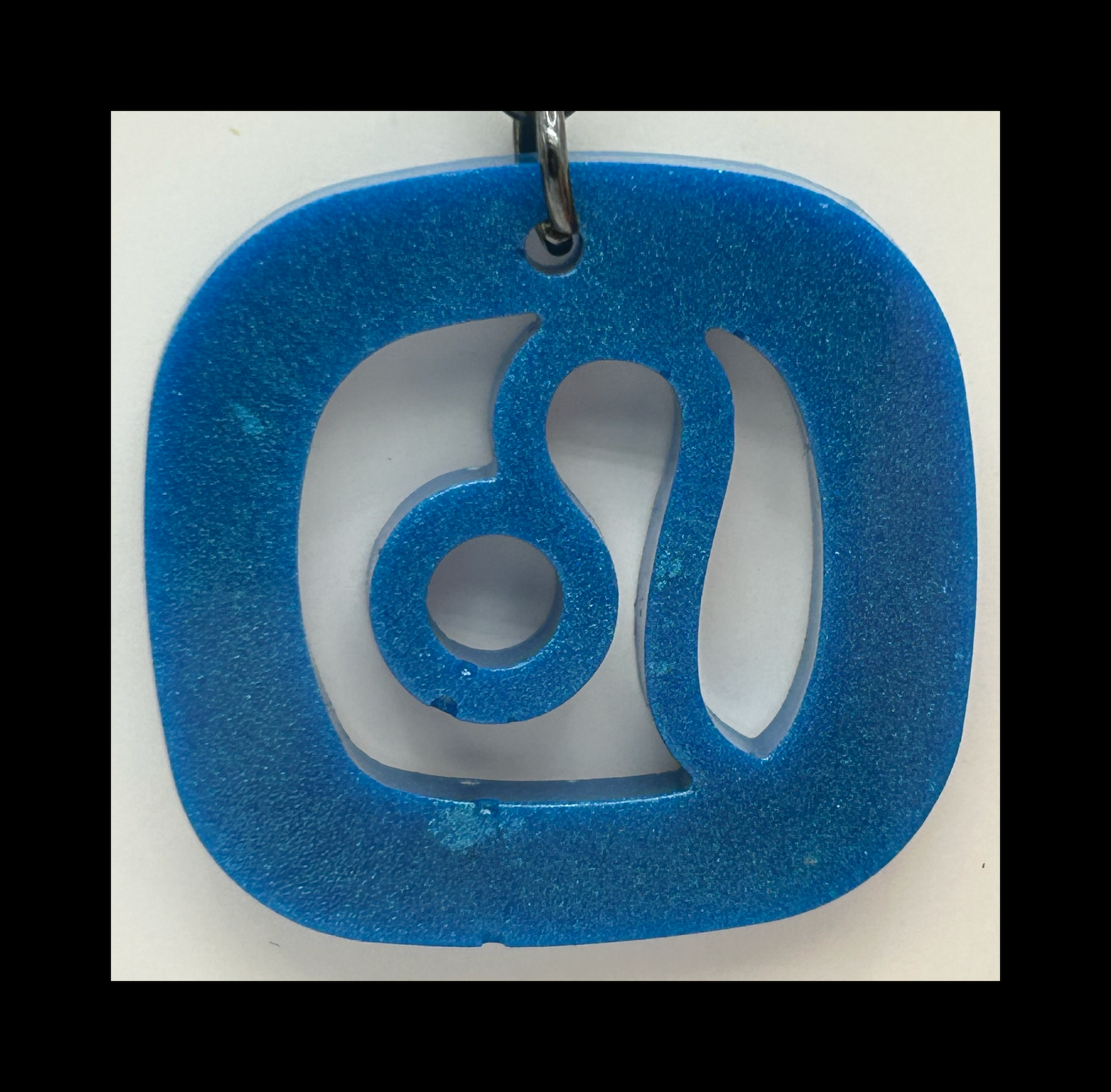 Calm see resin zodiac keychains
