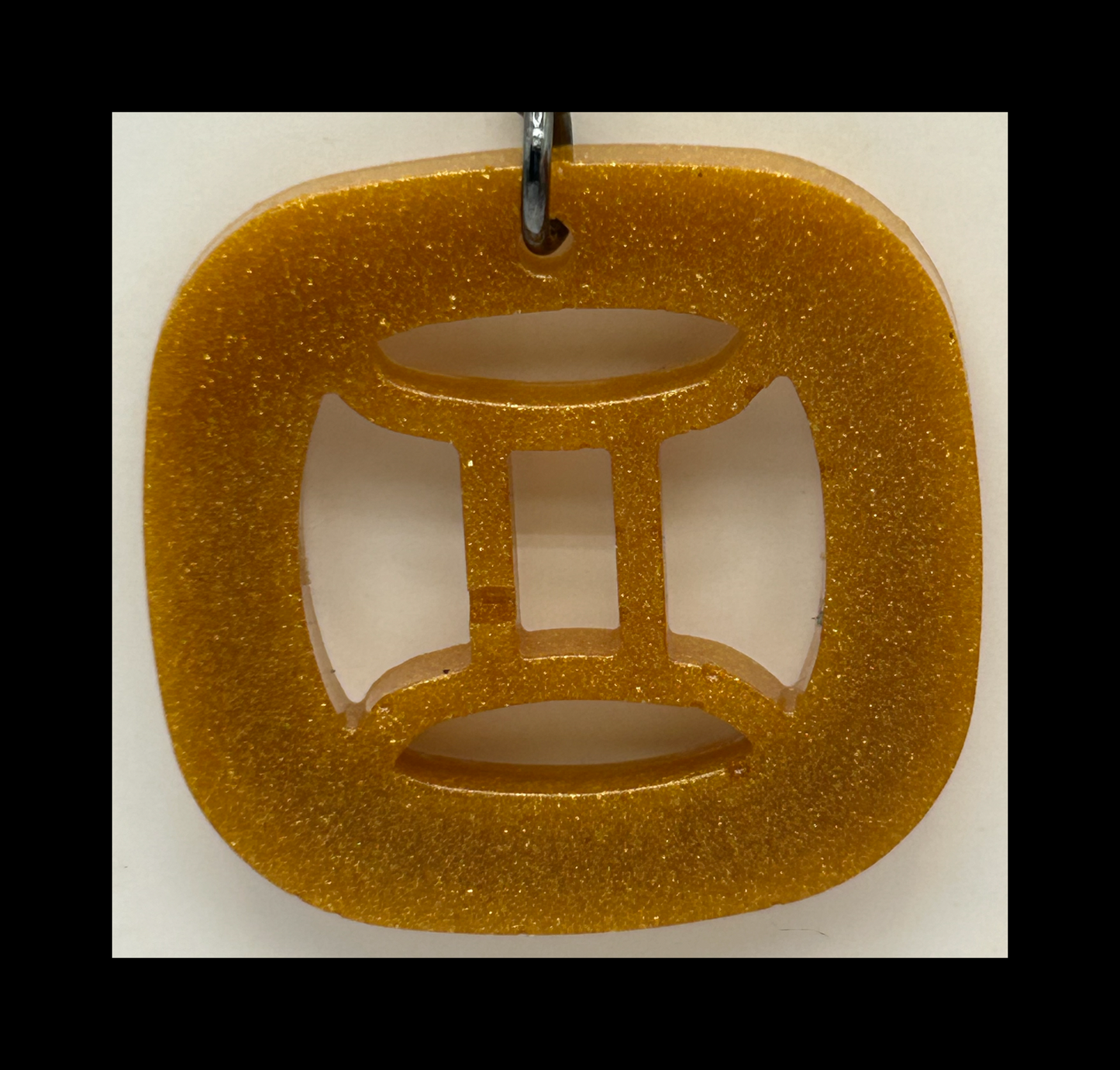 Ancient mirror resin zodiac keychains